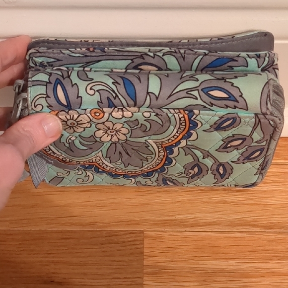 Vera Bradley Aqua and Orange Floral Wallet - Picture 2 of 8